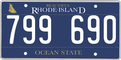 RI license plate 799690