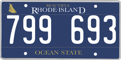 RI license plate 799693