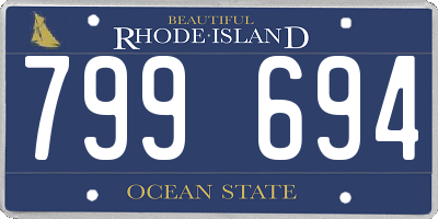 RI license plate 799694