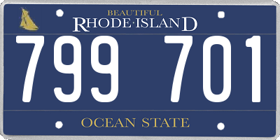 RI license plate 799701