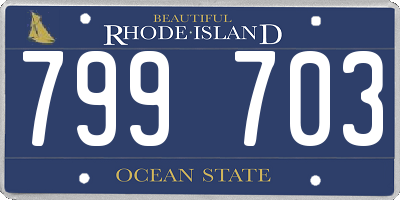 RI license plate 799703