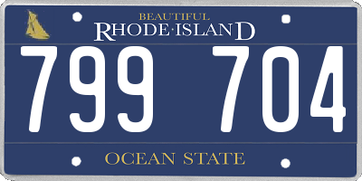 RI license plate 799704
