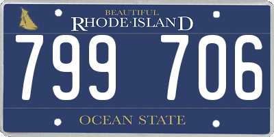 RI license plate 799706
