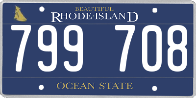RI license plate 799708