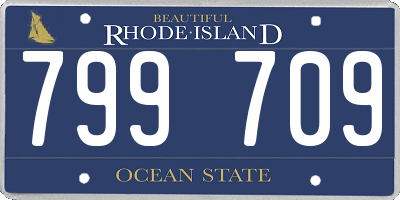 RI license plate 799709