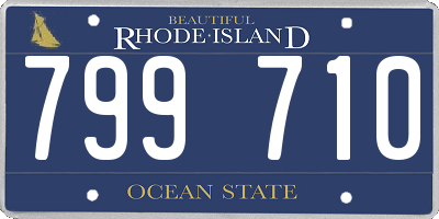 RI license plate 799710