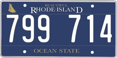 RI license plate 799714