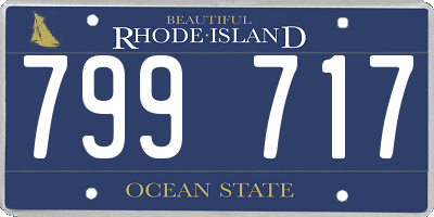 RI license plate 799717