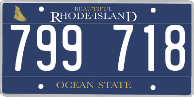RI license plate 799718