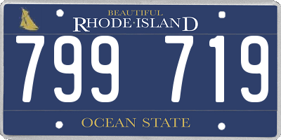 RI license plate 799719