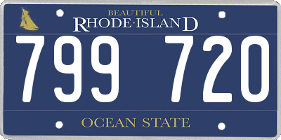 RI license plate 799720