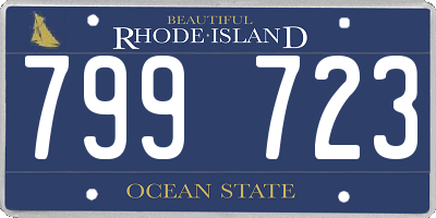 RI license plate 799723