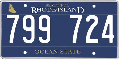 RI license plate 799724