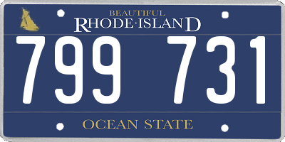 RI license plate 799731