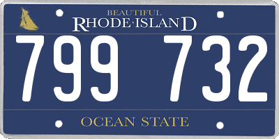RI license plate 799732