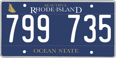 RI license plate 799735