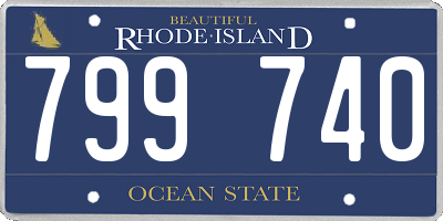 RI license plate 799740