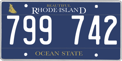 RI license plate 799742