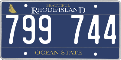RI license plate 799744