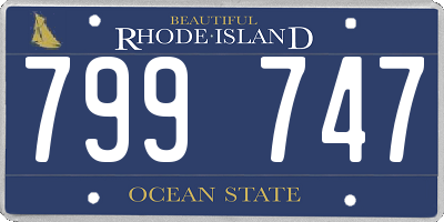 RI license plate 799747