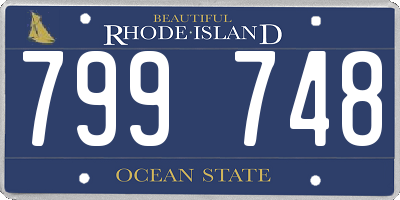 RI license plate 799748