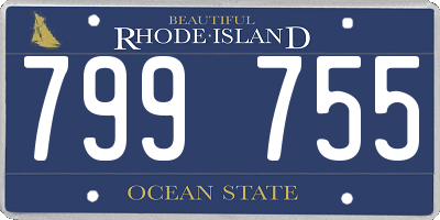 RI license plate 799755