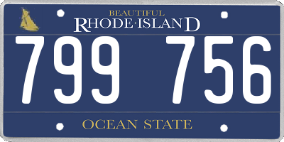 RI license plate 799756