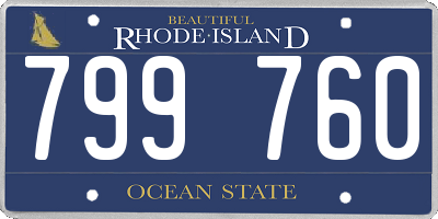 RI license plate 799760