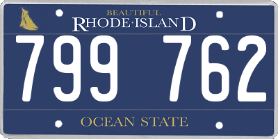 RI license plate 799762