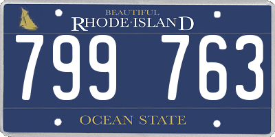 RI license plate 799763