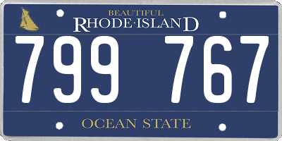 RI license plate 799767