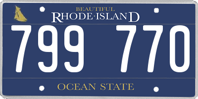 RI license plate 799770