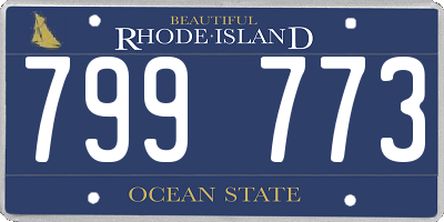 RI license plate 799773
