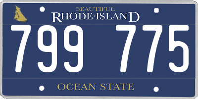RI license plate 799775