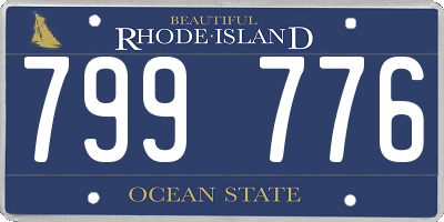 RI license plate 799776