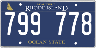 RI license plate 799778