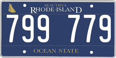 RI license plate 799779