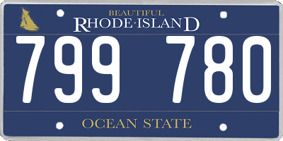 RI license plate 799780
