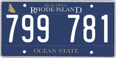 RI license plate 799781