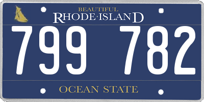 RI license plate 799782