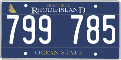 RI license plate 799785