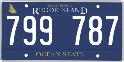 RI license plate 799787