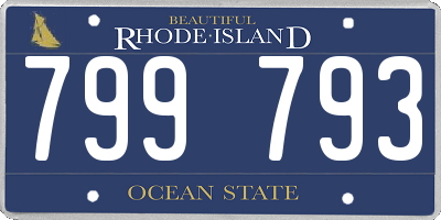 RI license plate 799793