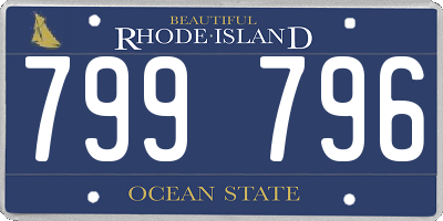 RI license plate 799796