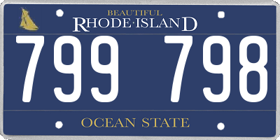 RI license plate 799798