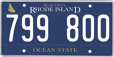 RI license plate 799800