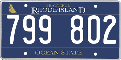RI license plate 799802