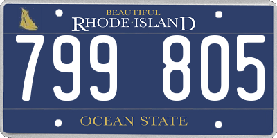 RI license plate 799805