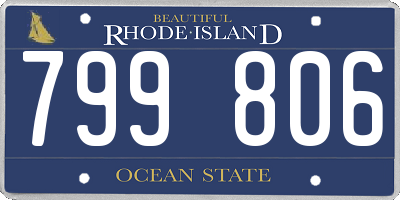 RI license plate 799806