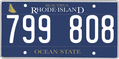 RI license plate 799808